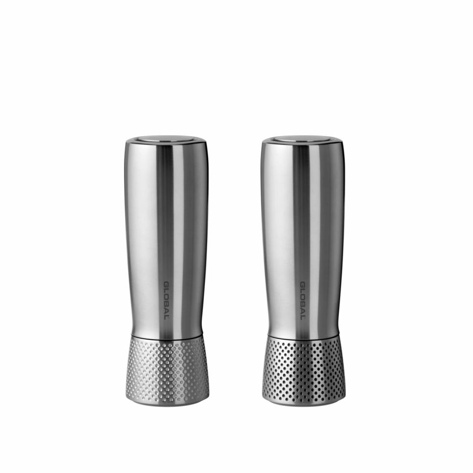 Salt- og peberkværnsæt, 18,5 cm - Global i gruppen Madlavning / Køkkenredskaber / Salt & peberkværne hos The Kitchen Lab (1073-32752)