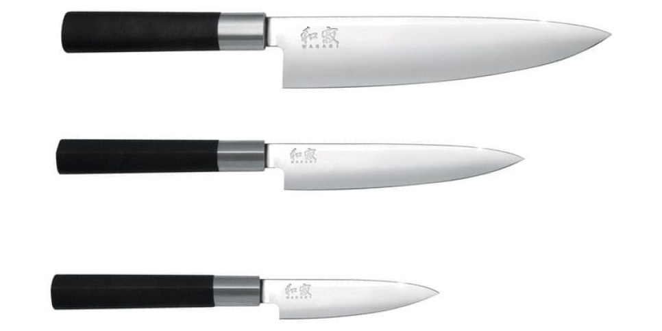 Knivsæt i 3 dele - KAI Wasabi Sort i gruppen Madlavning / Køkkenknive / Kniv-sæt hos The Kitchen Lab (1074-13965)