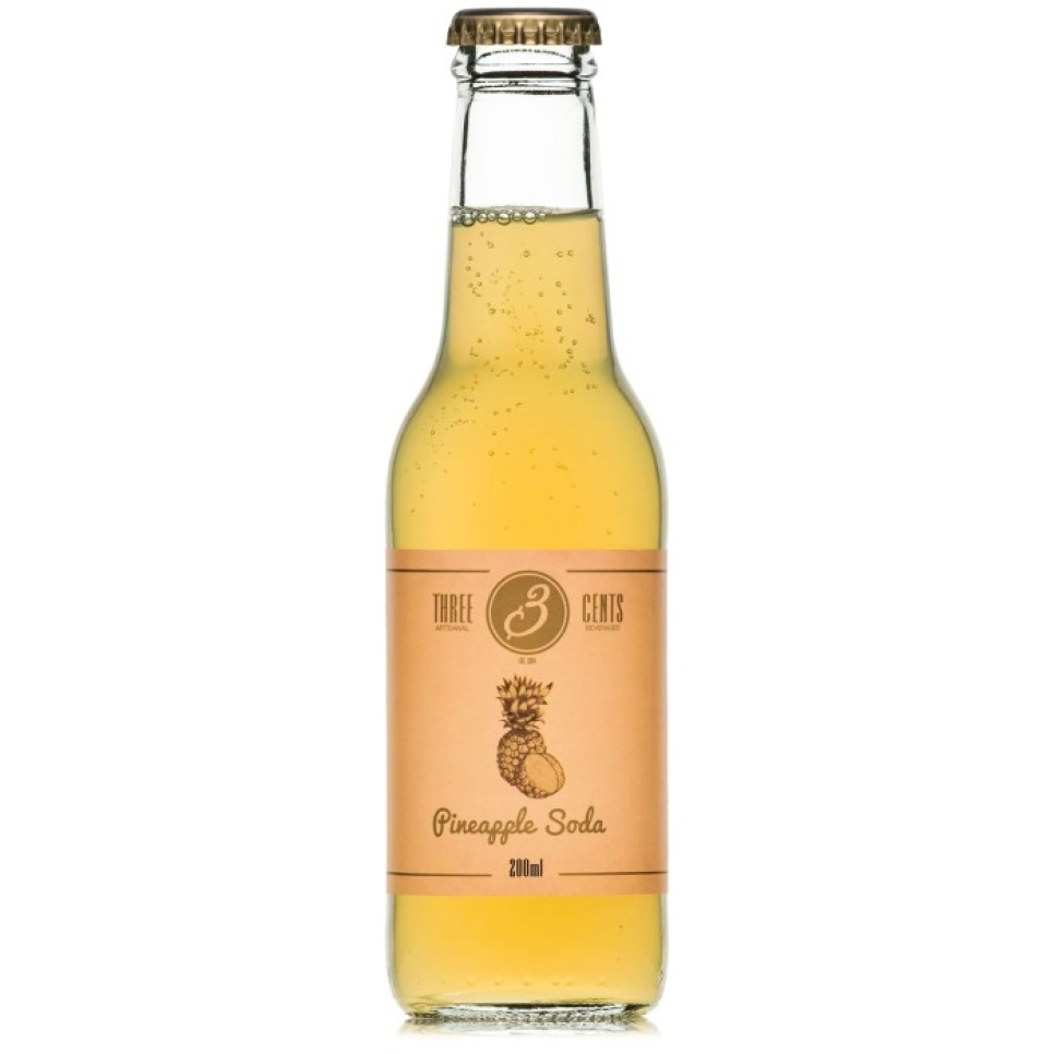 Pineapple Soda, 200 ml - Three Cents i gruppen Madlavning / Kolonial hos The Kitchen Lab (1083-28752)