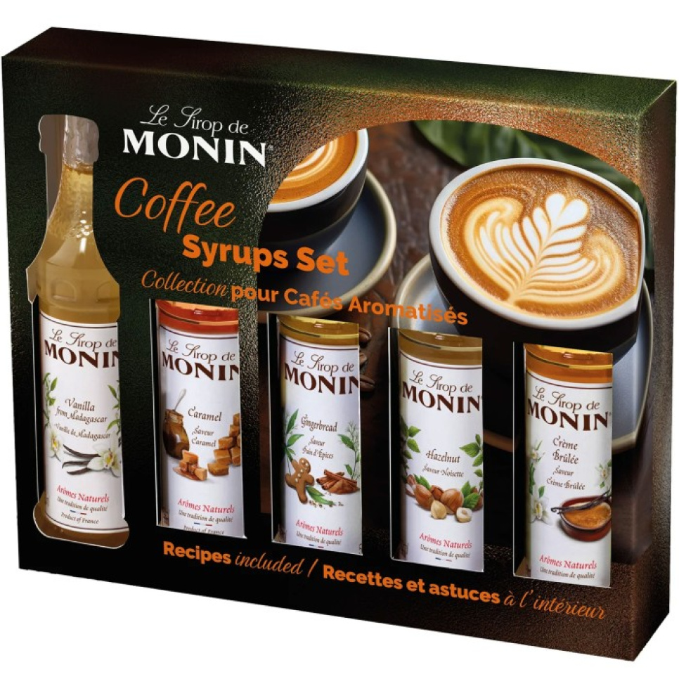 Monin Coffee Set Syrup 5 x 5 cl i gruppen Bar & Vin / Bar udstyr / Øvrig bar udstyr hos The Kitchen Lab (1083-30786)
