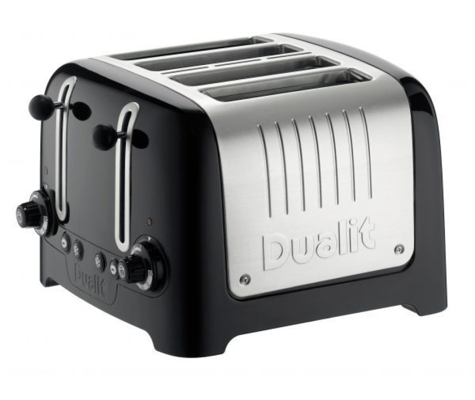 Toaster Lite, 4 skiver, blank sort - Dualit i gruppen Køkkenmaskiner / Varme & Koge / Brødristere hos The Kitchen Lab (1086-11674)