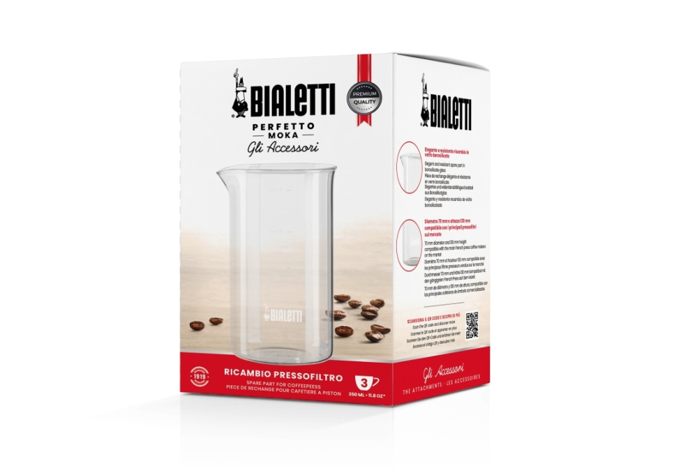 Ekstra glas French-press, 3 kopper - Bialetti
