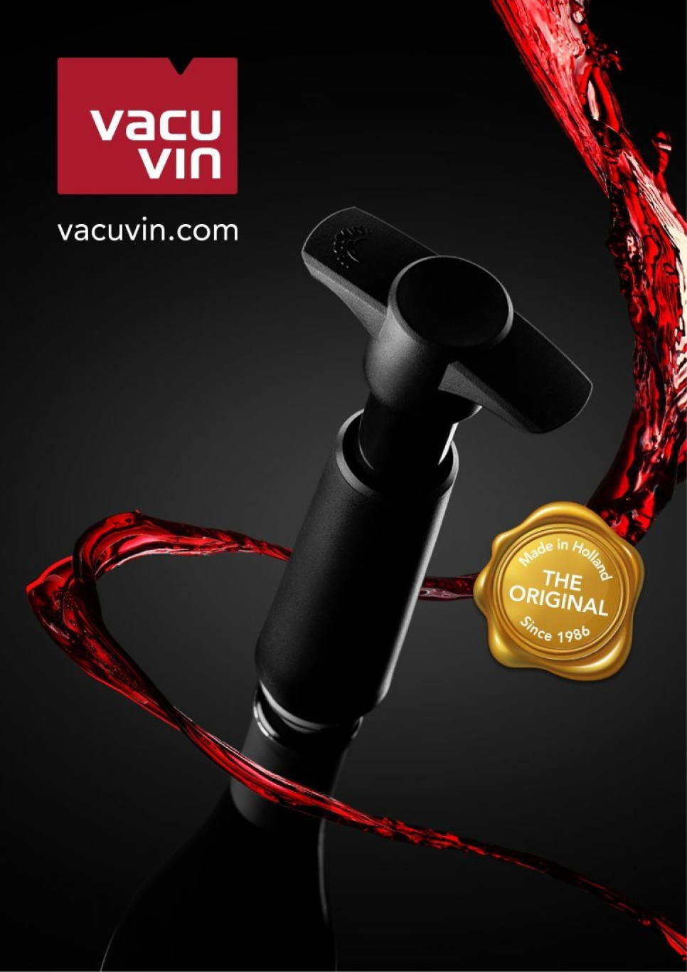 Vinopbevarer, sort - Vacuvin