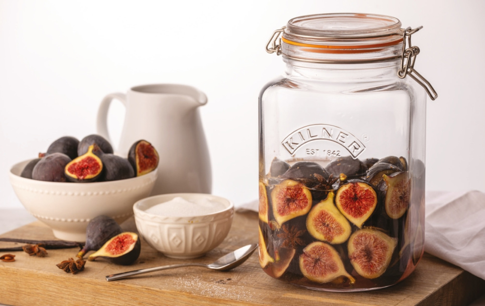 Konservesglas med patentlåg, firkantet - Kilner - 3 L