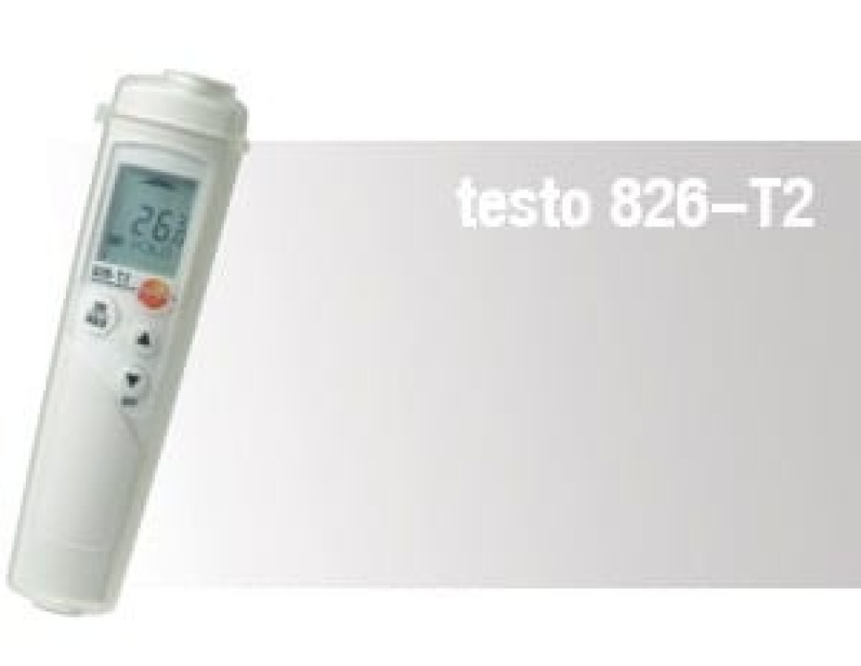Lasertermometer Testo 826-T2 i gruppen Madlavning / Termometer og Målere / Køkken termometre / Laser termometre hos The Kitchen Lab (1089-10221)