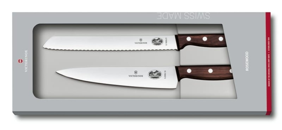 Køkkenknivsæt, 2-delt træskaft - Victorinox i gruppen Madlavning / Køkkenknive / Kniv-sæt hos The Kitchen Lab (1090-23187)