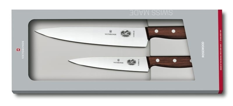 Køkkenknivsæt, 2-delt træskaft - Victorinox i gruppen Madlavning / Køkkenknive / Kniv-sæt hos The Kitchen Lab (1090-23189)