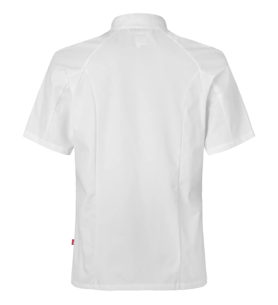 Kokkejacket, kortærmet, herre, hvid - Segers