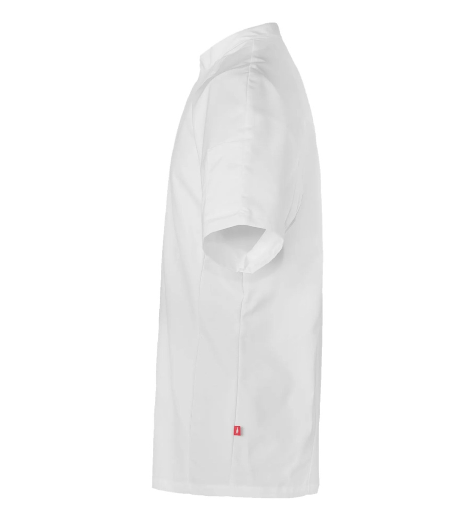 Kokkejacket, kortærmet, herre, hvid - Segers