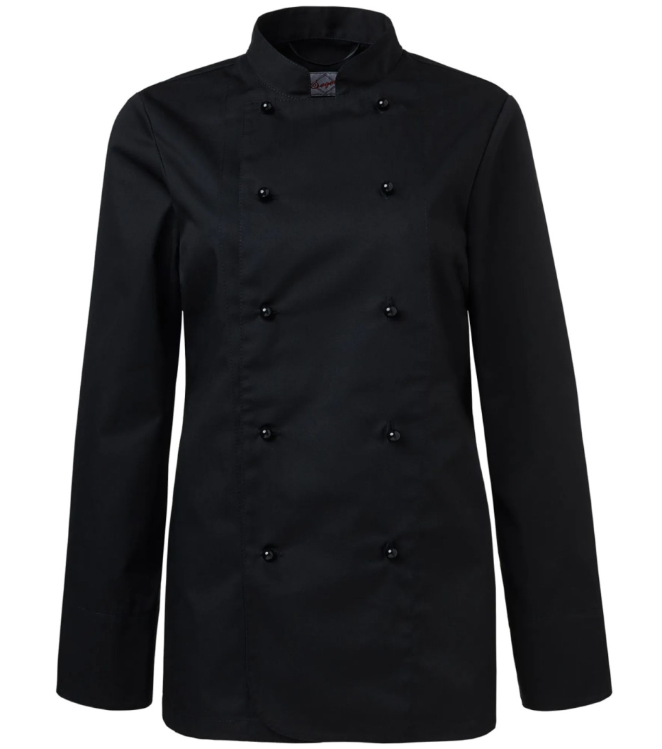 Kokkejacket, dame, sort - Segers i gruppen Madlavning / Køkken tekstiler / Kokkejakker hos The Kitchen Lab (1092-35072)