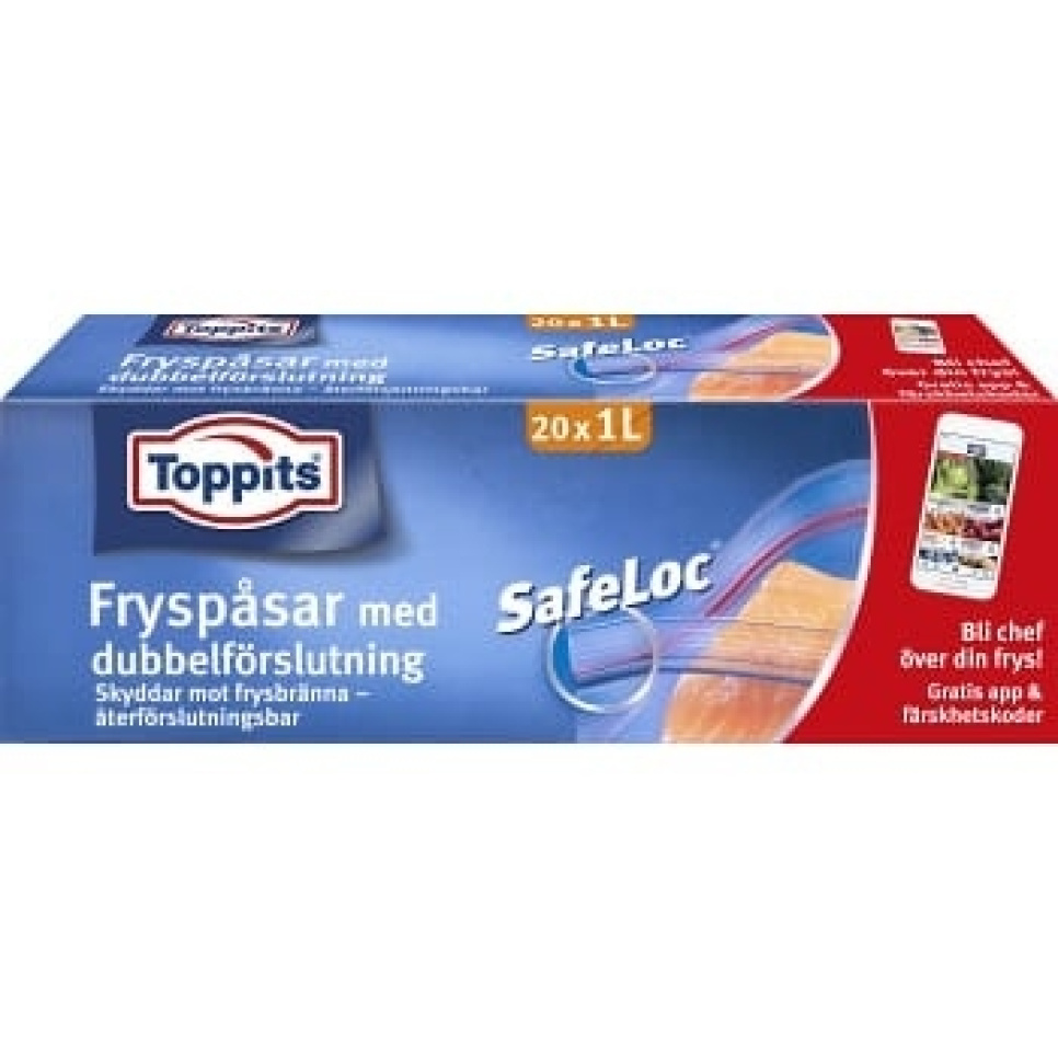 Safeloc® genlukkelig pose til sous vide og fryser - Toppits i gruppen Madlavning / Sous vide / Zip og vakuumposer hos The Kitchen Lab (1096-23587)