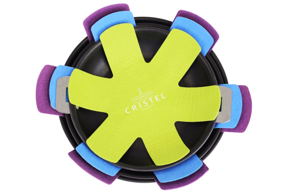 Dæksel til stabling af belagte stegepander, 3-pak - Cristel Dæksel til stabling af belagte stegepander, 3-pak - Cristel