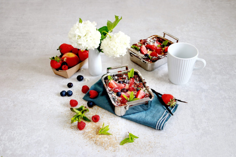 Bagefad i tre lag rustfrit stål, 10x12cm, CastelPro - Cristel Bagefad i tre lag rustfrit stål, 10x12cm, CastelPro - Cristel