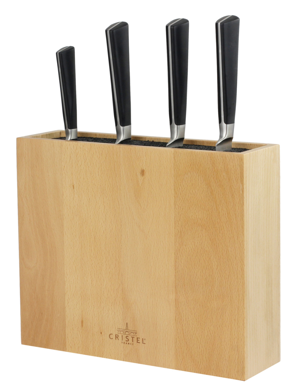 Rektangulær knivblok til 10 knive - Cristel