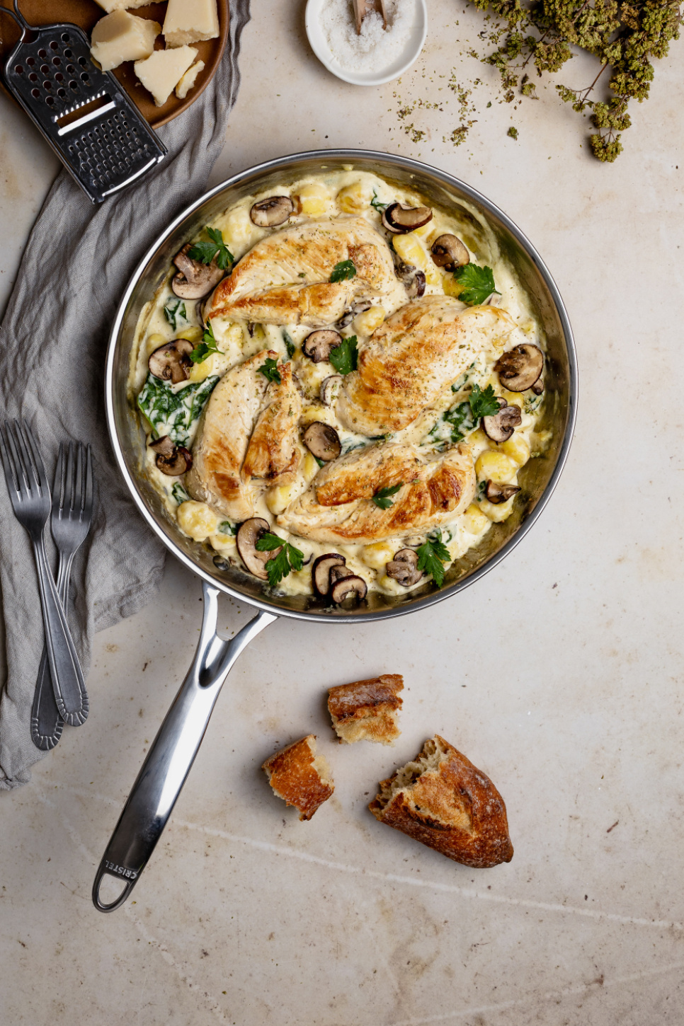 Stegepande i rustfrit stål Præcisionsmodel, CastelPro - Cristel Stegepande i rustfrit stål Præcisionsmodel, CastelPro - Cristel