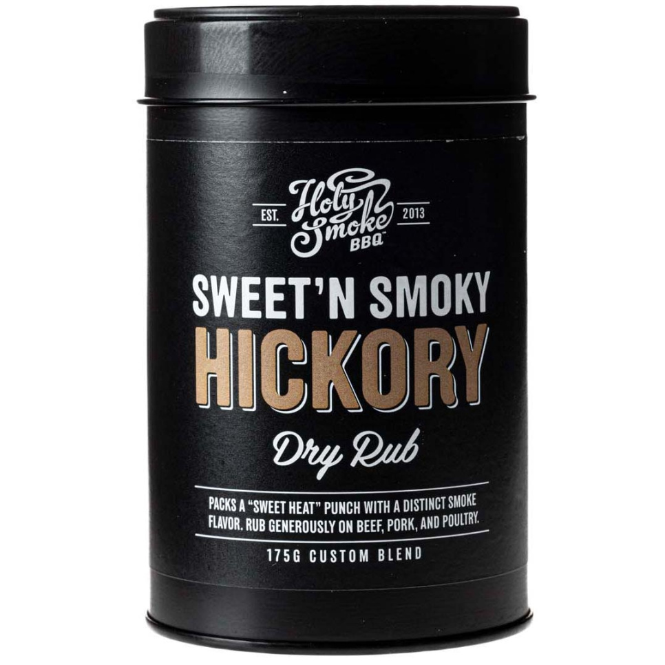 Smokey Hickory, Dry Rub, 175 g - Holy Smoke BBQ i gruppen Madlavning / Krydderier & Smagsstoffer / Krydderier hos The Kitchen Lab (1282-28158)