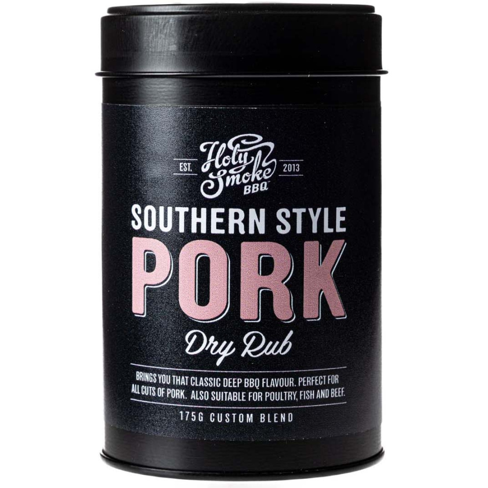 Southern Pork, Dry Rub, 175 g - Holy Smoke BBQ i gruppen Madlavning / Krydderier & Smagsstoffer / Krydderier hos The Kitchen Lab (1282-28162)