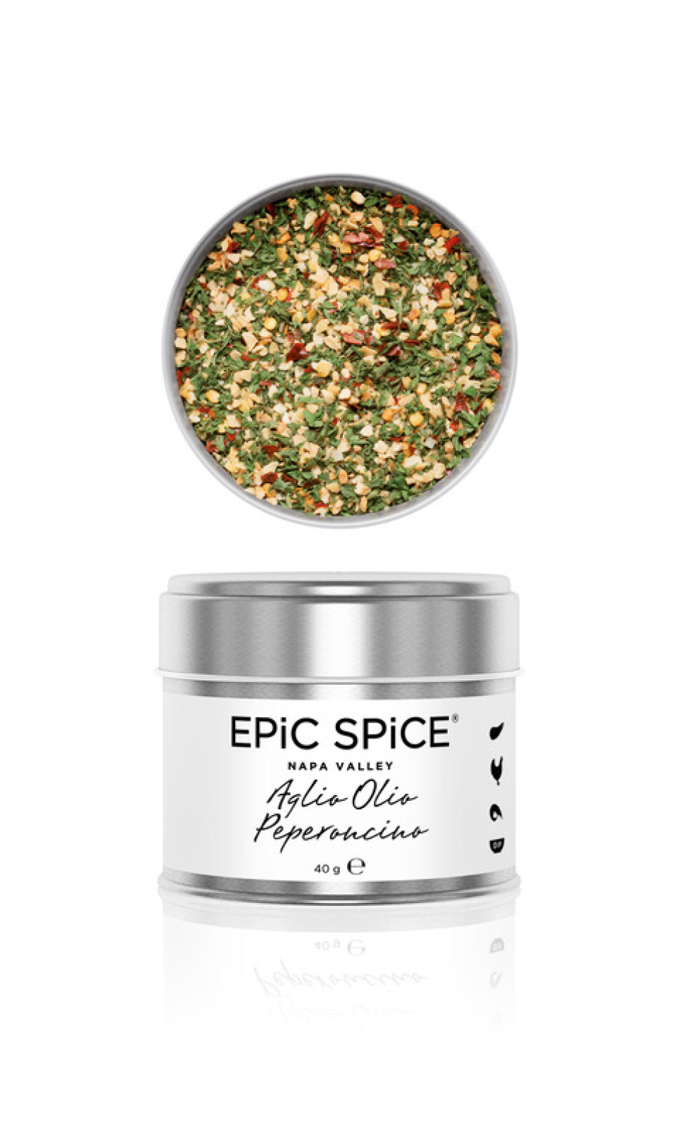 Aglio Olio Peperoncino, krydderiblanding, 40 g - Epic Spice i gruppen Madlavning / Krydderier & Smagsstoffer / Krydderier hos The Kitchen Lab (1282-28173)