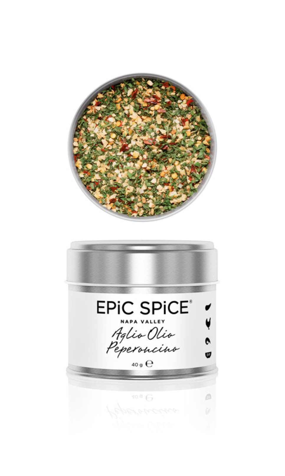 Aglio Olio Peperoncino, krydderiblanding, 60g - Epic Spice i gruppen Madlavning / Krydderier & Smagsstoffer / Krydderier hos The Kitchen Lab (1282-28173)
