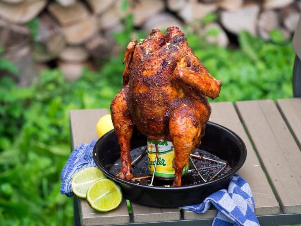 Foldbar Beer Can Chicken-holder - Big Green Egg