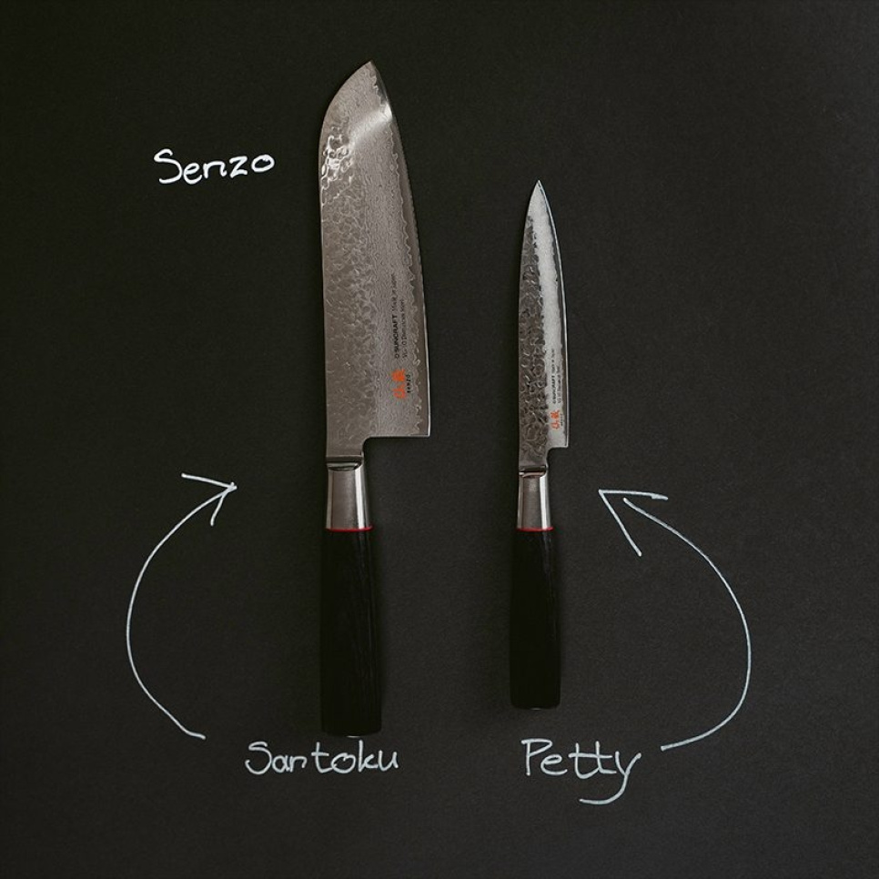 Knivsæt Senzo, Santoku + smålig - Suncraft i gruppen Madlavning / Køkkenknive / Kniv-sæt hos The Kitchen Lab (1317-27137)