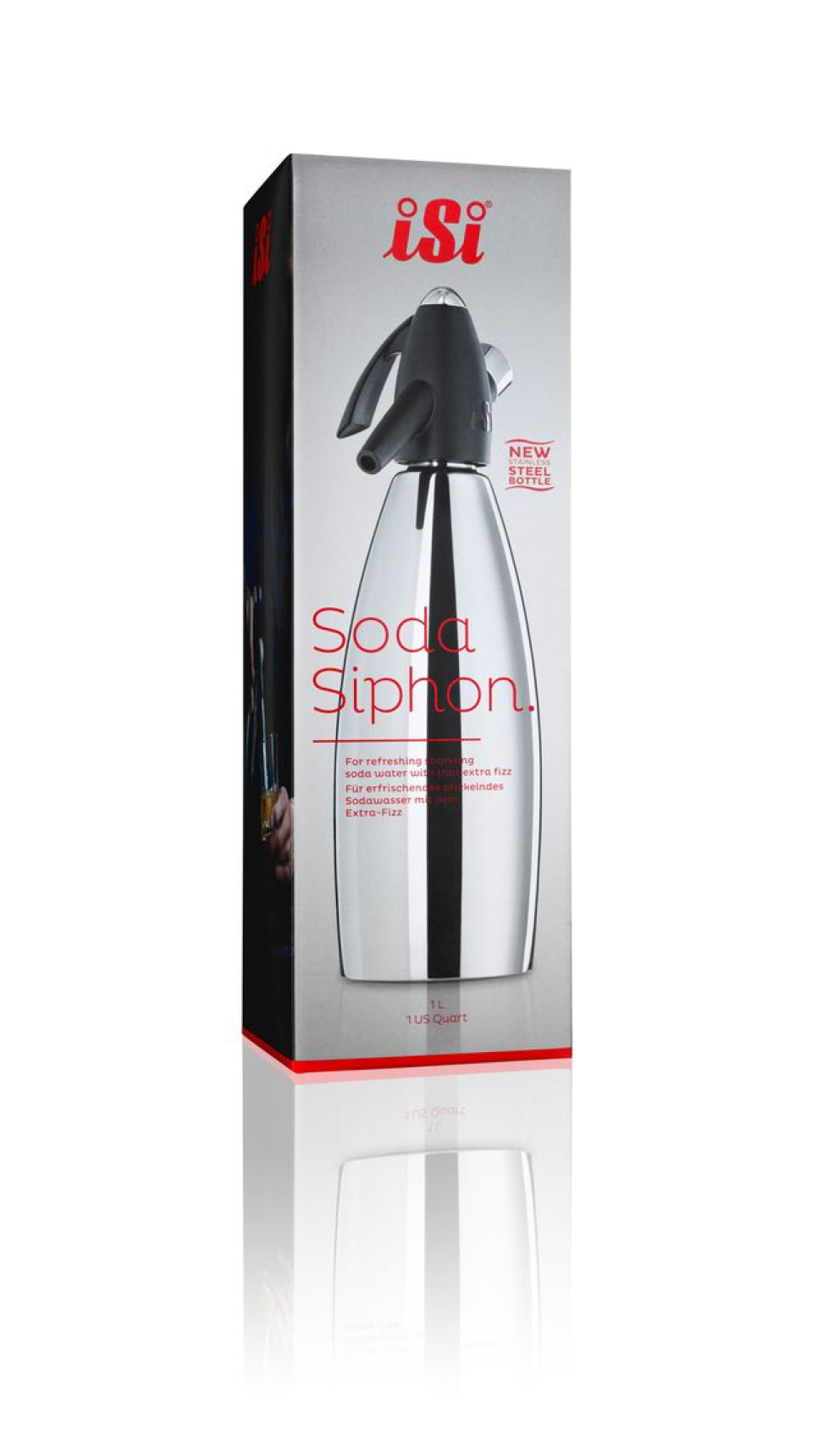Sodavandsifon, rustfrit stål, 76 cl - iSi