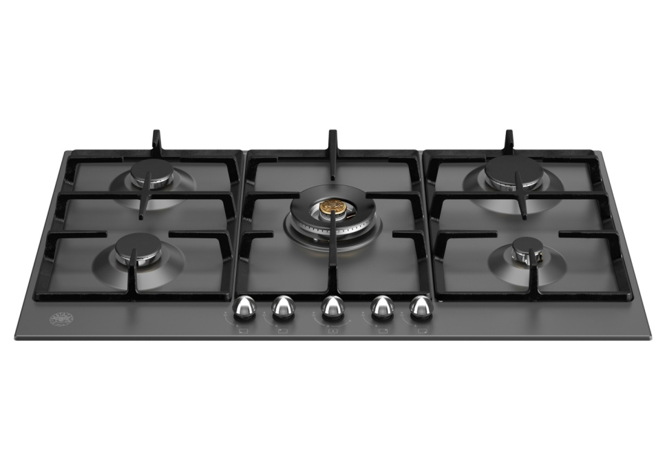 Heritage gaskomfur, 90 cm, mat sort - Bertazzoni i gruppen Grill, komfurer & ovne / Komfurer / Gas- og induktions kogeplader hos The Kitchen Lab (1403-20778)