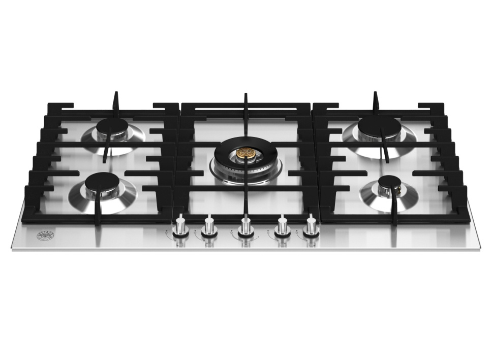 Rustfri gaskomfur, 90 cm, Moderne - Bertazzoni i gruppen Grill, komfurer & ovne / Komfurer / Gas- og induktions kogeplader hos The Kitchen Lab (1403-20781)