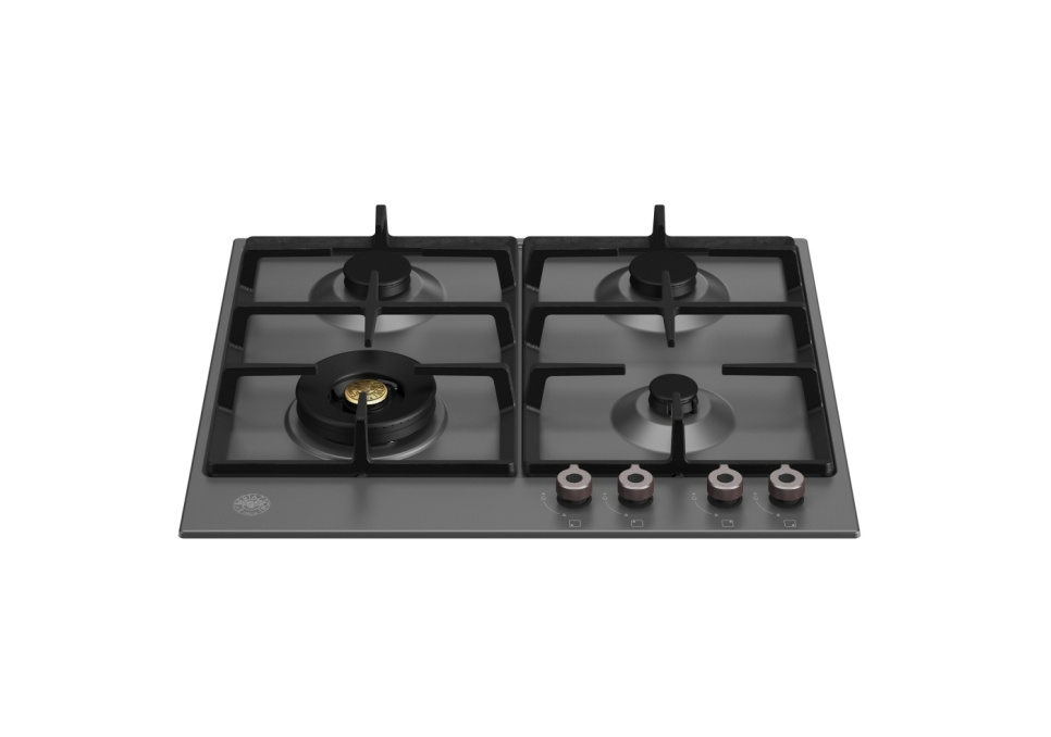 Gaskomfur Professional, 60 cm, Mat sort - Bertazzoni i gruppen Grill, komfurer & ovne / Komfurer / Gas- og induktions kogeplader hos The Kitchen Lab (1403-20784)