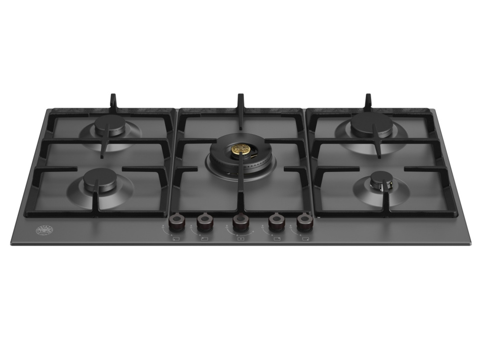 Gaskomfur Professional, 90 cm, Mat sort - Bertazzoni i gruppen Grill, komfurer & ovne / Komfurer / Gas- og induktions kogeplader hos The Kitchen Lab (1403-20786)