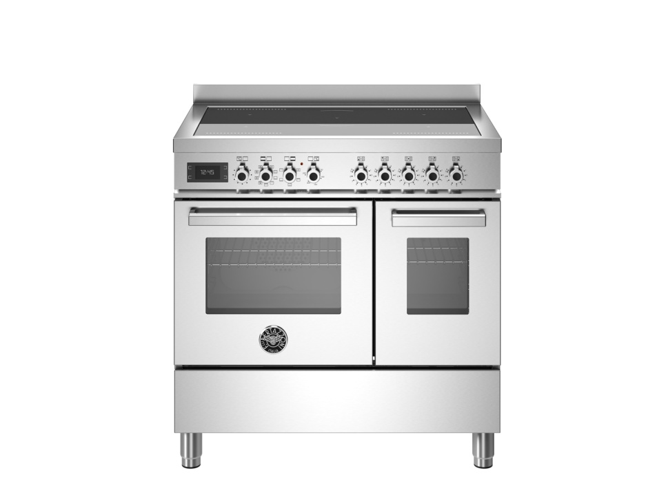 Induktionskogeplade Professional, 90 cm, 5 Zoner, Dobbelt ovn, Rustfrit stål - Bertazzoni i gruppen Grill, komfurer & ovne / Komfurer / Induktionskomfurer hos The Kitchen Lab (1403-27085)