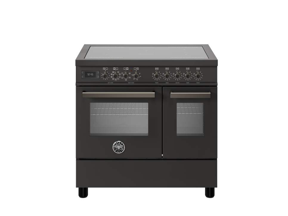 Induktionskogeplade Professional, 90 cm, 5 Zoner, Dobbelt ovn, Carbonio - Bertazzoni i gruppen Grill, komfurer & ovne / Komfurer / Induktionskomfurer hos The Kitchen Lab (1403-30614)