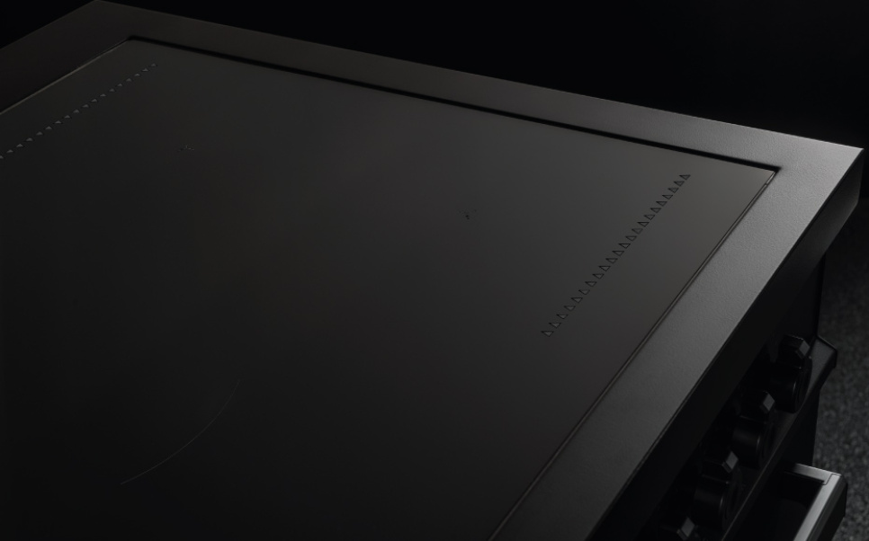 Induktionskogeplade Professional, 90 cm, 5 Zoner, Dobbelt ovn, Carbonio - Bertazzoni