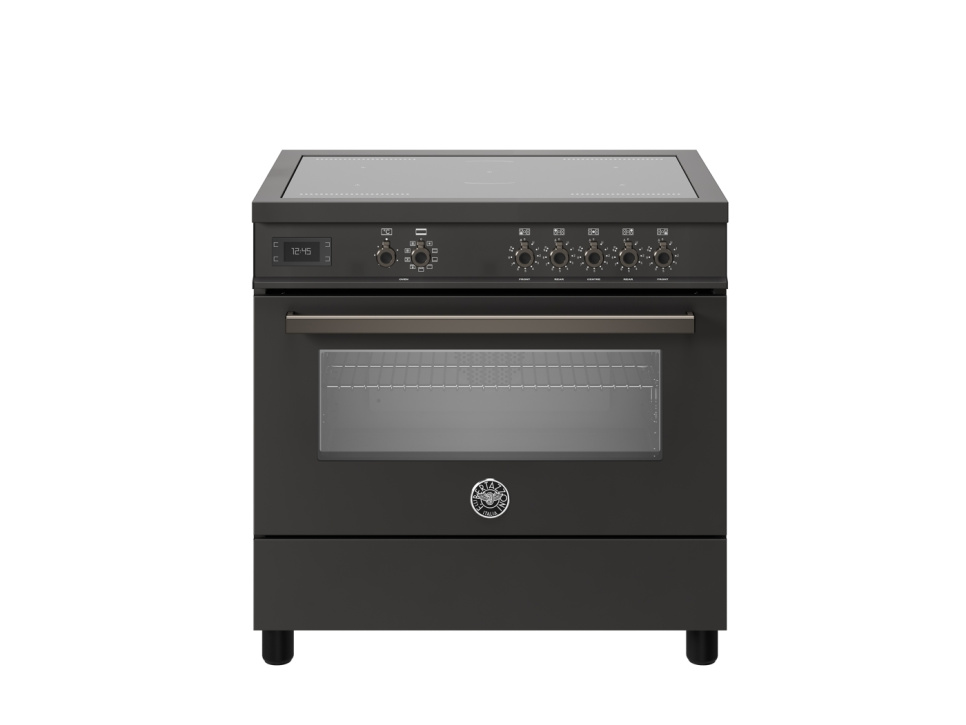 Induktionskogeplade Professional, 90 cm, 5 Zoner, Enkelt ovn, Carbonio - Bertazzoni i gruppen Grill, komfurer & ovne / Komfurer / Induktionskomfurer hos The Kitchen Lab (1403-30615)
