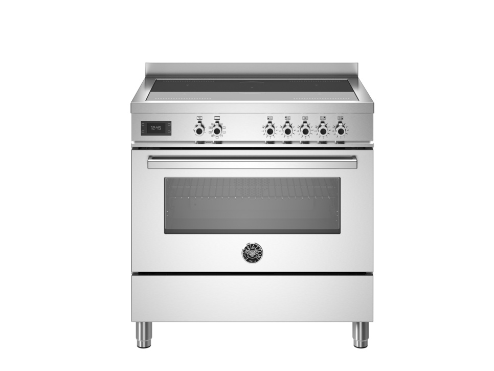 Induktionskogeplade Professional, 90 cm, 5 Zoner, Enkelt ovn, Rustfrit stål - Bertazzoni i gruppen Grill, komfurer & ovne / Komfurer / Induktionskomfurer hos The Kitchen Lab (1403-30616)