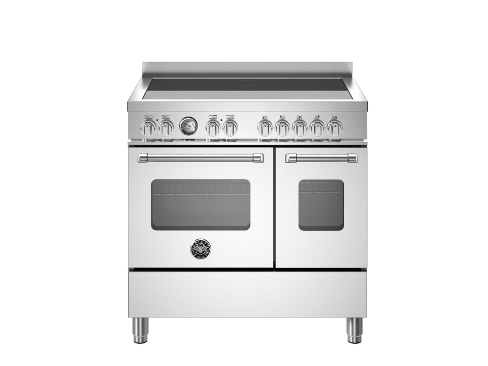 Induktionskogeplade Master, 90 cm, 5 Zoner, Dobbelt ovn, Rustfrit stål - Bertazzoni i gruppen Grill, komfurer & ovne / Komfurer / Induktionskomfurer hos The Kitchen Lab (1403-30620)