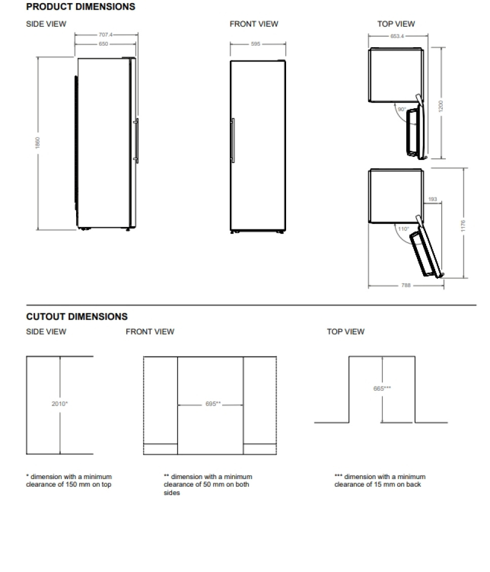 Køleskab Professional, fritstående, 186 cm, Rustfrit stål - Bertazzoni Køleskab Professional, fritstående, 186 cm, Rustfrit stål - Bertazzoni