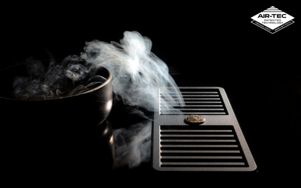 Fritstående komfur Professional, Integreret emfang, 90 cm, Rustfrit stål - Bertazzoni