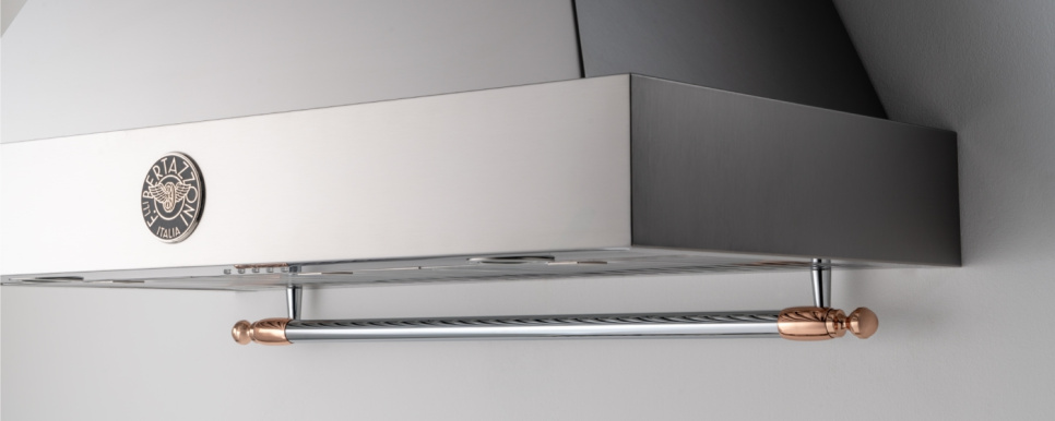 Heritage indretningssæt, kogeplade+blæser, kobber (blank) - Bertazzoni