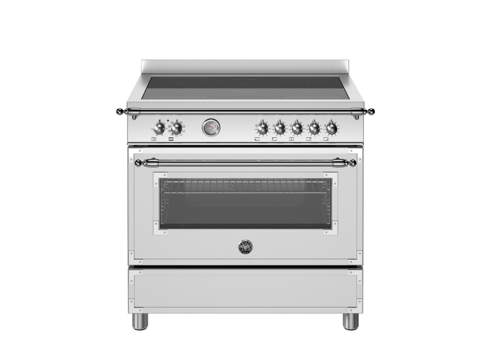 Induktionskogeplade Heritage, 90 cm, 5 Zoner, Enkelt ovn, Rustfrit stål - Bertazzoni i gruppen Grill, komfurer & ovne / Komfurer / Induktionskomfurer hos The Kitchen Lab (1403-30666)