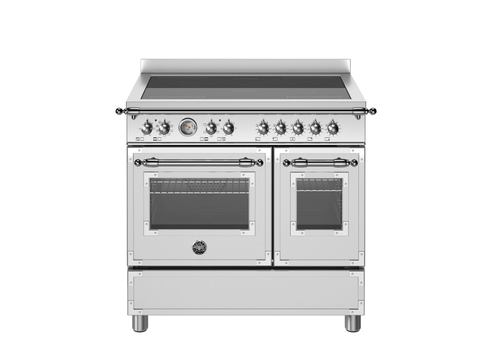 Induktionskogeplade Heritage, 90 cm, 5 Zoner, Dobbelt ovn, Rustfrit stål - Bertazzoni i gruppen Grill, komfurer & ovne / Komfurer / Induktionskomfurer hos The Kitchen Lab (1403-30667)