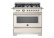 Gasspis Heritage, 90 cm, 6 brännare, 1 ugn, Elfenbensvit - Bertazzoni