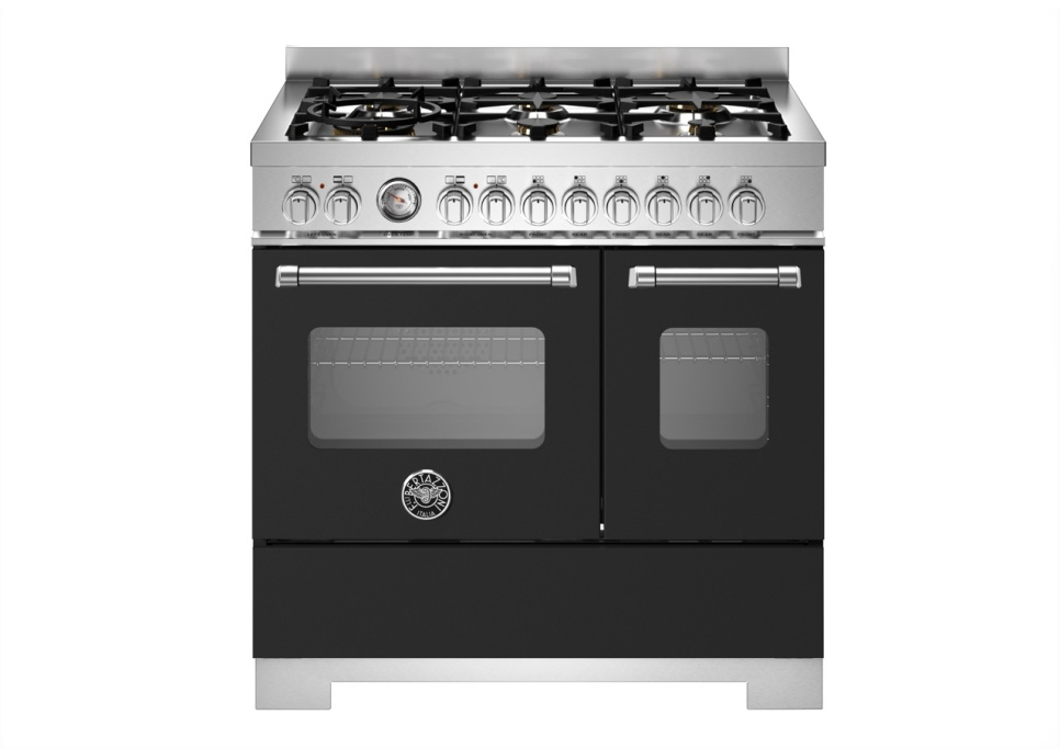 Gasspis Master, 90 cm, 6 brännare, 2 ugnar, Mattsvart - Bertazzoni i gruppen Grill, komfurer & ovne / Komfurer / Gaskomfurer hos The Kitchen Lab (1403-34192)