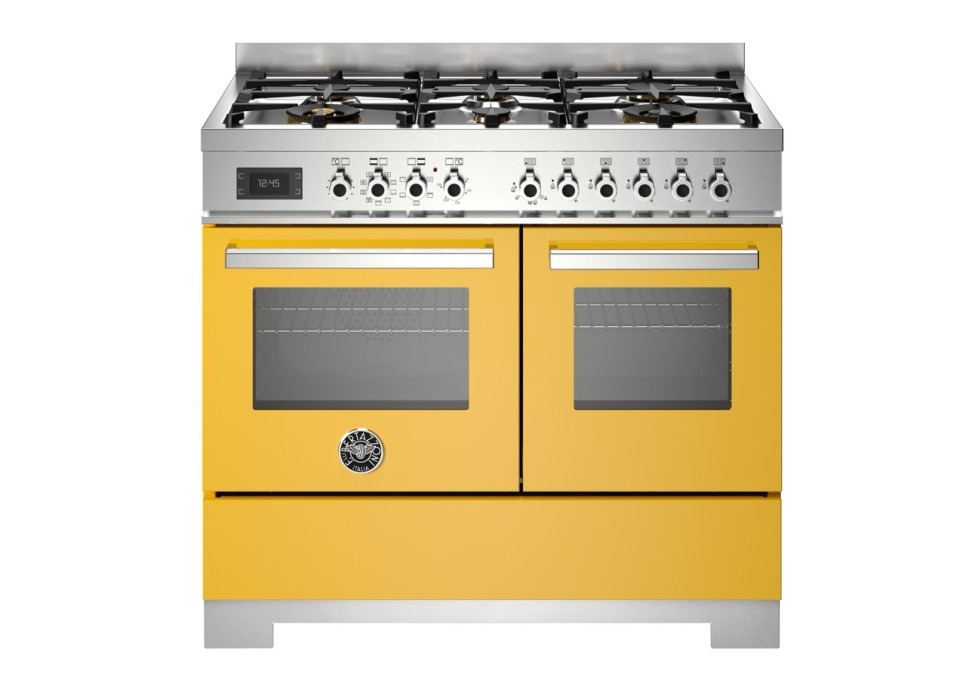 Gasspis Professional, 100 cm, 6 brännare, 2 ugnar, Gul - Bertazzoni i gruppen Grill, komfurer & ovne / Komfurer / Gaskomfurer hos The Kitchen Lab (1403-34194)