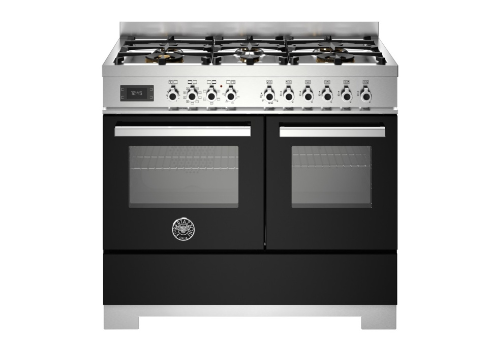 Gasspis Professional, 100 cm, 6 brännare, 2 ugnar, Svart - Bertazzoni i gruppen Grill, komfurer & ovne / Komfurer / Gaskomfurer hos The Kitchen Lab (1403-34197)