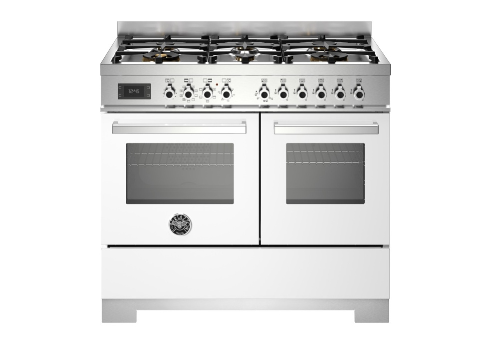 Gasspis Professional, 100 cm, 6 brännare, 2 ugnar, Vit - Bertazzoni i gruppen Grill, komfurer & ovne / Komfurer / Gaskomfurer hos The Kitchen Lab (1403-34198)