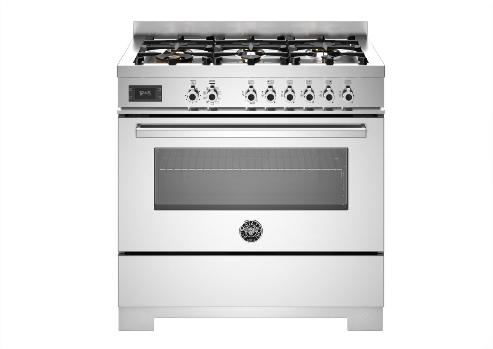 Gasspis Professional, 90 cm, 6 brännare, 1 ugn, Rostfri - Bertazzoni i gruppen Grill, komfurer & ovne / Komfurer / Gaskomfurer hos The Kitchen Lab (1403-34213)
