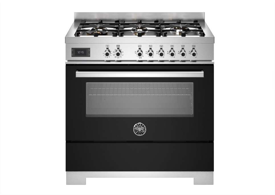 Gasspis Professional, 90 cm, 6 brännare, 1 ugn, Svart - Bertazzoni i gruppen Grill, komfurer & ovne / Komfurer / Gaskomfurer hos The Kitchen Lab (1403-34215)
