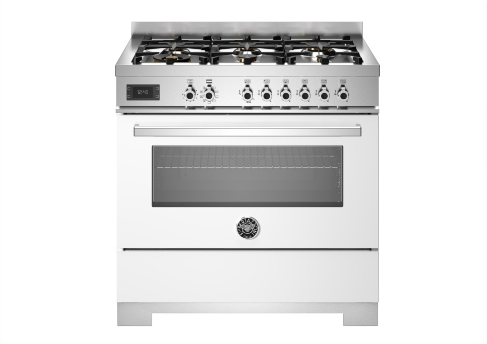 Gasspis Professional, 90 cm, 6 brännare, 1 ugn, Vit - Bertazzoni i gruppen Grill, komfurer & ovne / Komfurer / Gaskomfurer hos The Kitchen Lab (1403-34216)