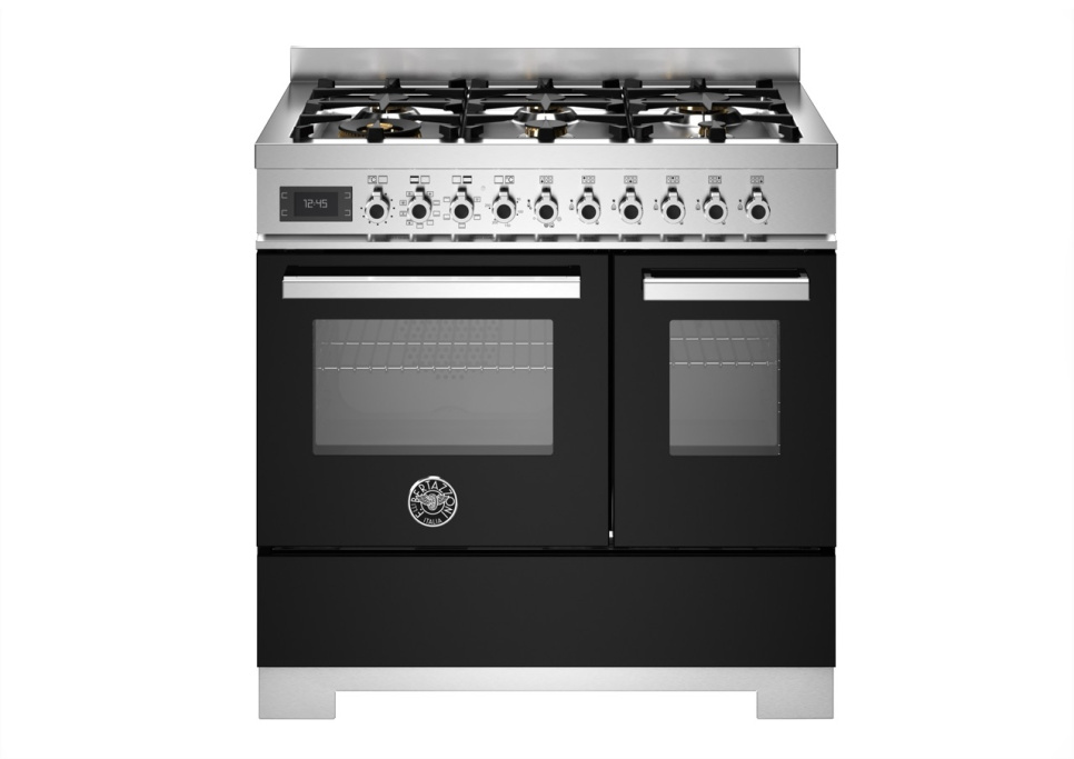 Gasspis Professional, 90 cm, 6 brännare, 2 ugnar, Svart - Bertazzoni i gruppen Grill, komfurer & ovne / Komfurer / Gaskomfurer hos The Kitchen Lab (1403-34222)